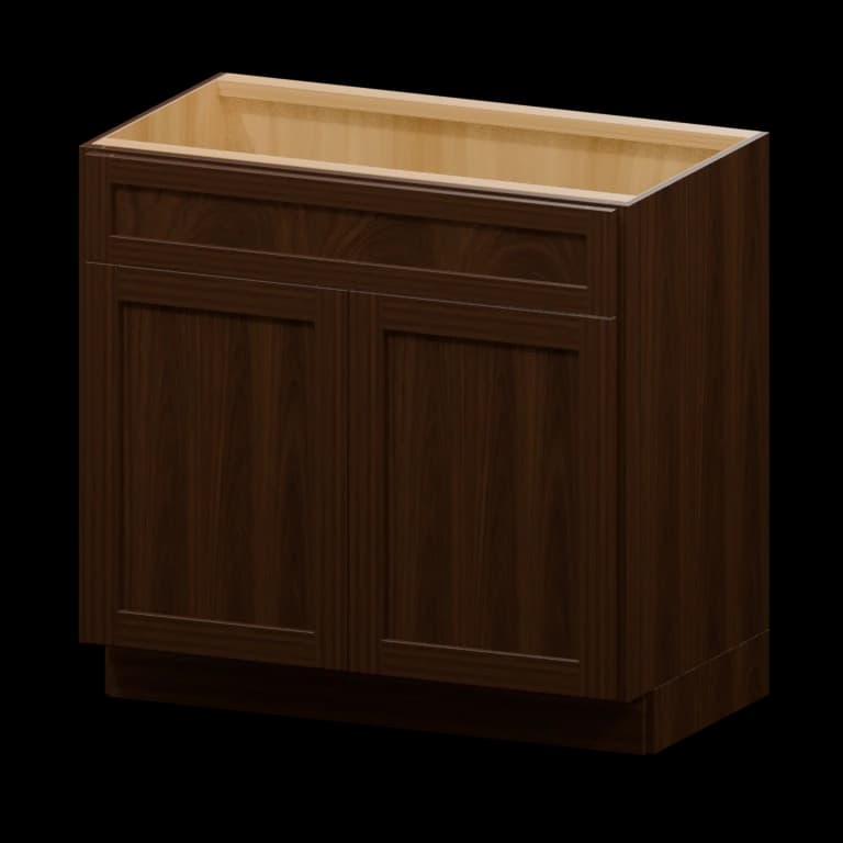 Fairview 36-in Vanity Sink Base Cabinet (VSB36) in Espresso