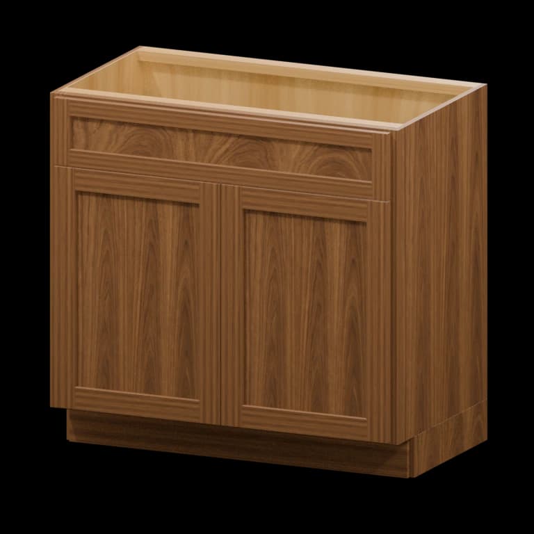 Fairview 36-in Vanity Sink Base Cabinet in Walnut