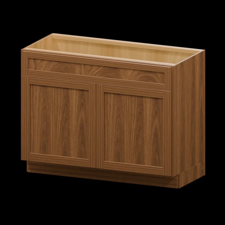 Fairview 45-in Vanity Sink Base Cabinet in Walnut