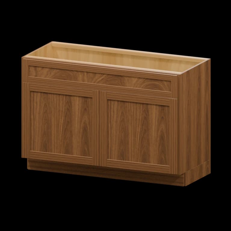 Fairview 48-in Vanity Sink Base Cabinet in Walnut