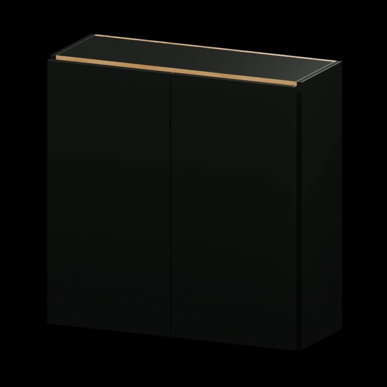 Burlington 30-in Wall Cabinet in High Gloss Black