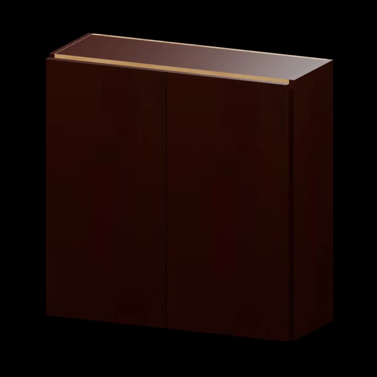 Burlington 30-in Wall Cabinet in Leather Brown