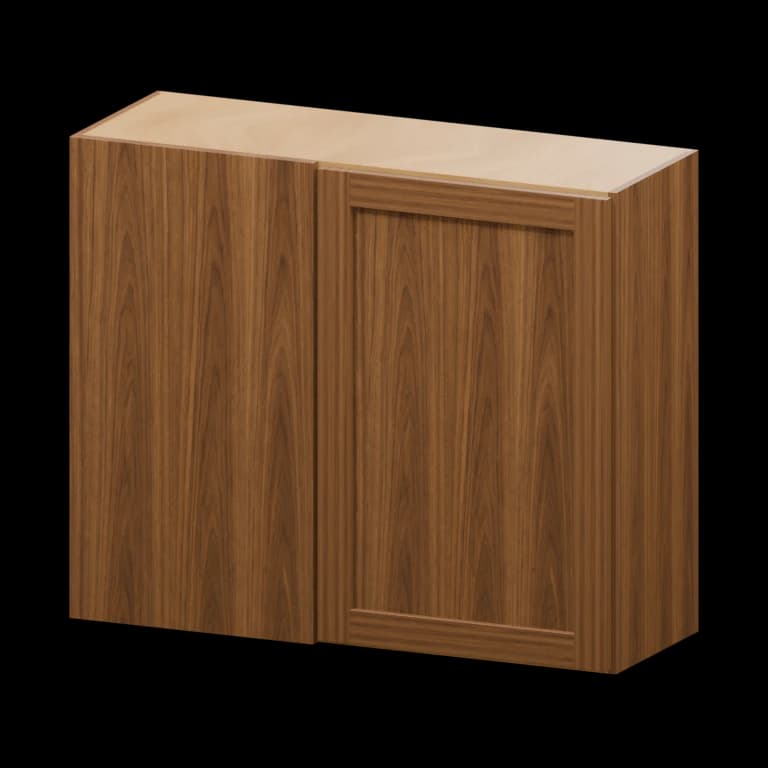 Fairview 36-in Blind Corner Wall Cabinet in Walnut